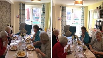 Warrington care home Residents enjoy lunch club excitement